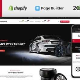 Automotive Auto Parts Store Shopify Theme # 164147