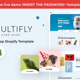 Multifly Pet Care Shop Shopify Theme #166824