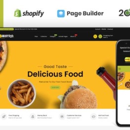 Bistro Food Store Shopify Theme #173761