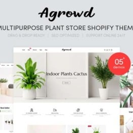 Agrowd MultiPurpose Plant Store Shopify Theme # 175280