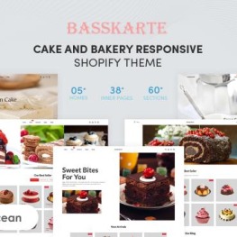Basskarte Cake Bakery Shopify Theme # 180743