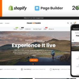 Palm Voyages Travel Store Shopify Theme #181194