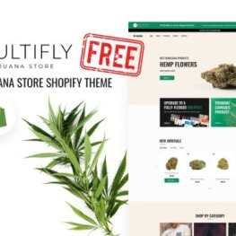 Multifly Free Medical Marijuana Store Shopify Theme # 184735