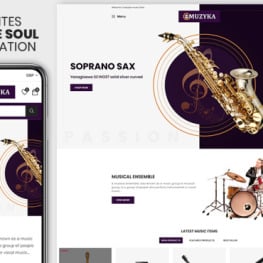 Muzyka The Music Guitar Premium Shopify Theme #187975
