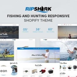 Ripshark Fishing And Hunting Shopify Theme # 187978