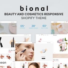 Bional Beauty Cosmetics Shopify Theme # 190378