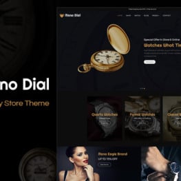 Mono Dial Watch Store Shopify Theme #201667