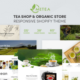 Metea Tea Shop Organic Store Shopify Theme #203059