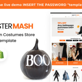 Monster Mash Halloween Costumes Store Shopify Theme #207111