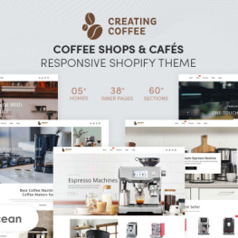 CreatingCoffee Coffee Shops and Caf s Shopify Theme #207361
