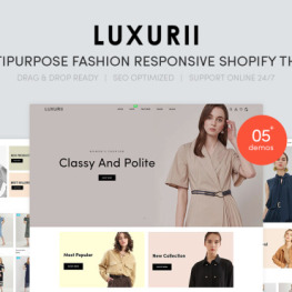 Luxurii Multipurpose Fashion Shopify Theme #207366