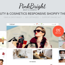 Pinkbright Beauty and Cosmetics Shopify Theme #207367