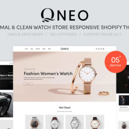Qnea Minimal Clean Watch Store Shopify Theme #207369