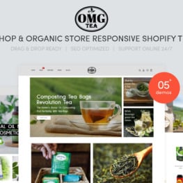 Omgtea Tea Shop Organic Store Shopify Theme #207559