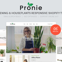 Pronie Gardening Houseplants Shopify Theme #207561