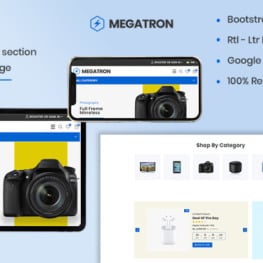 Megatrone The Electronics Gadgets Shopify Theme #209879