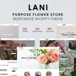 Lani MultiPurpose Flower Store Shopify Theme #216245