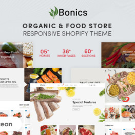 Bonics Organic Food Store Shopify Theme #220435