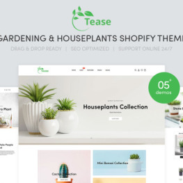 Tease Gardening Houseplants Shopify Theme #220515