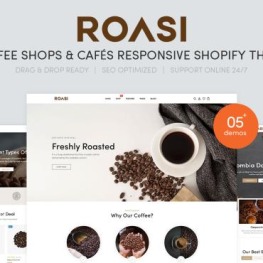 Roasi Coffee Shops Caf s Shopify Theme # 226698