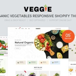 Vegge Organic Vegetables Shopify Theme # 226975
