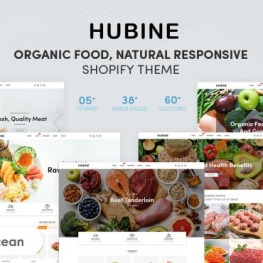 Hubine Organic Food Natural Shopify Theme # 226979
