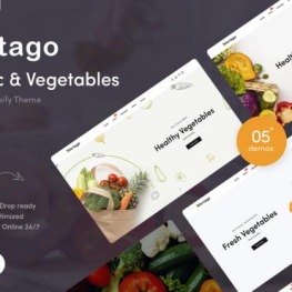 Vertago Organic Vegetables eCommerce Shopify Theme # 228743