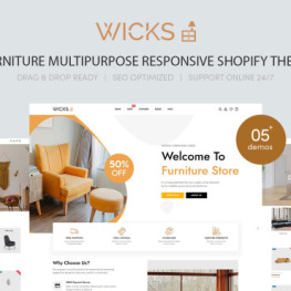 Wicks Furniture Multipurpose Shopify Theme #231593