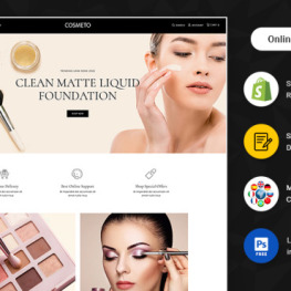 Cosmeto Cosmetic and Fashion Shopify Theme #231839