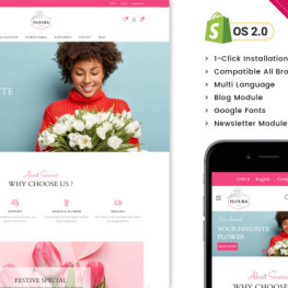 Flourastore Flower Shop Theme Shopify Theme #236363