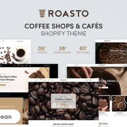 Roasto Coffee Shops Cafes Shopify Theme #244769