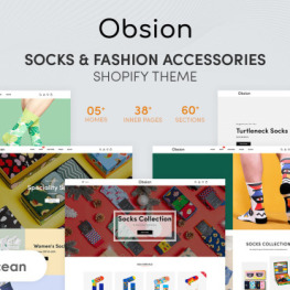 Obsion Socks Fashion Accessories Shopify Theme #245673