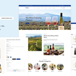Winery Liquor Vinery Multipurpose Shopify Theme #246448
