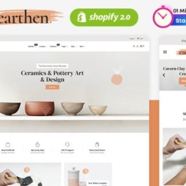 Earthen Pottery and Ceramics Handmade Shopify Theme #246530