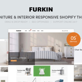 Furkin Furniture Interior Shopify Theme #247638