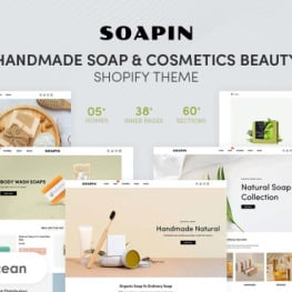 Soapin Handmade Soap Cosmetics Beauty Shopify Theme #247641