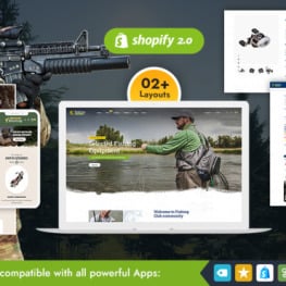 Hunting An Fishing Weapons Equipment Shopify Theme #252072
