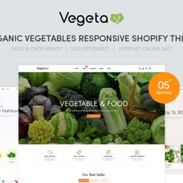 Vegeta Organic Vegetables Shopify Theme #253131
