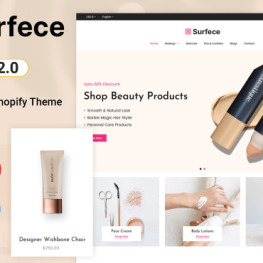 Surfece Beauty and Natural Cosmetics Shopify Theme #255626