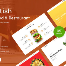 Stish Fast Food Restaurant Shopify Theme #259623