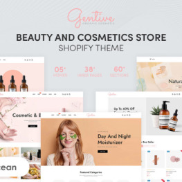 Gentive Beauty And Cosmetics Shopify Theme #261272
