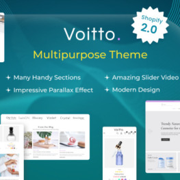 Voitto Health and Beauty Theme Shopify Theme #263911
