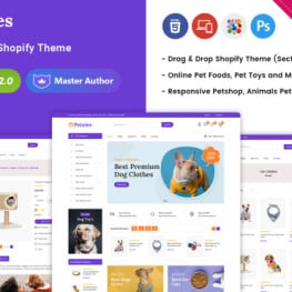 Petoies Pet Shop Pet Accessories Shopify Theme #264850