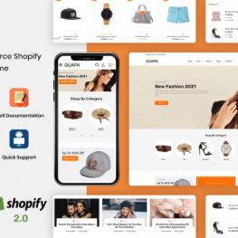Quapa Apparel Fashion Multipurpose Shopify Theme #267834