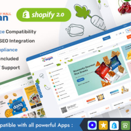 Vegan Grocery Organics Store Best of Shopify Theme #268568