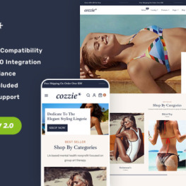 ozzie Sexy Lingerie Swimwear Shopify Theme #270630