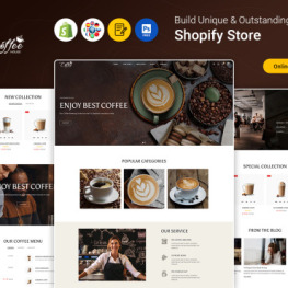 Coffee Tea Coffee Drinks Shopify Theme #271323