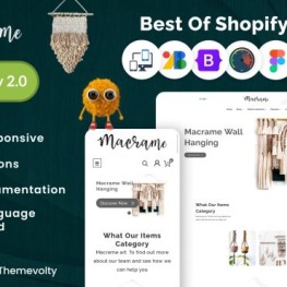 Mackrame Craft and Art Theme Shopify Theme # 279011