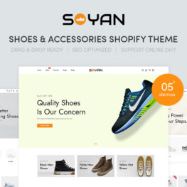 Soyan Shoes Accessories Responsive v Shopify Theme #279776