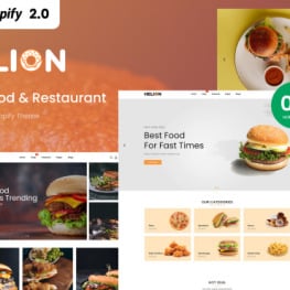 Helion Fast Food Restaurant Shopify Theme #279982